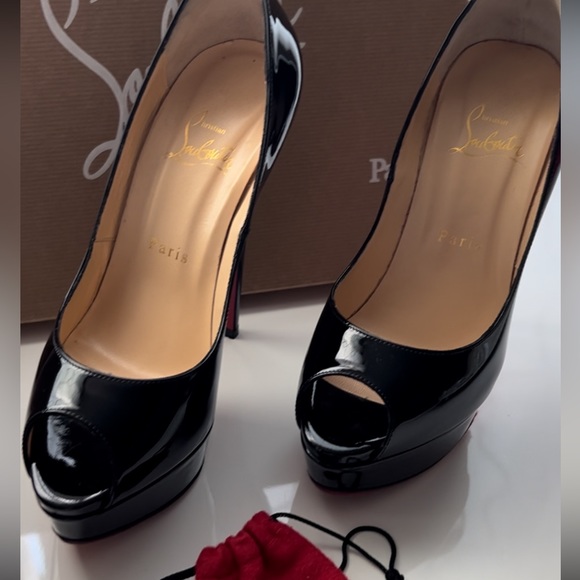 Christian Louboutin Lady Peep Heels - Picture 8 of 9